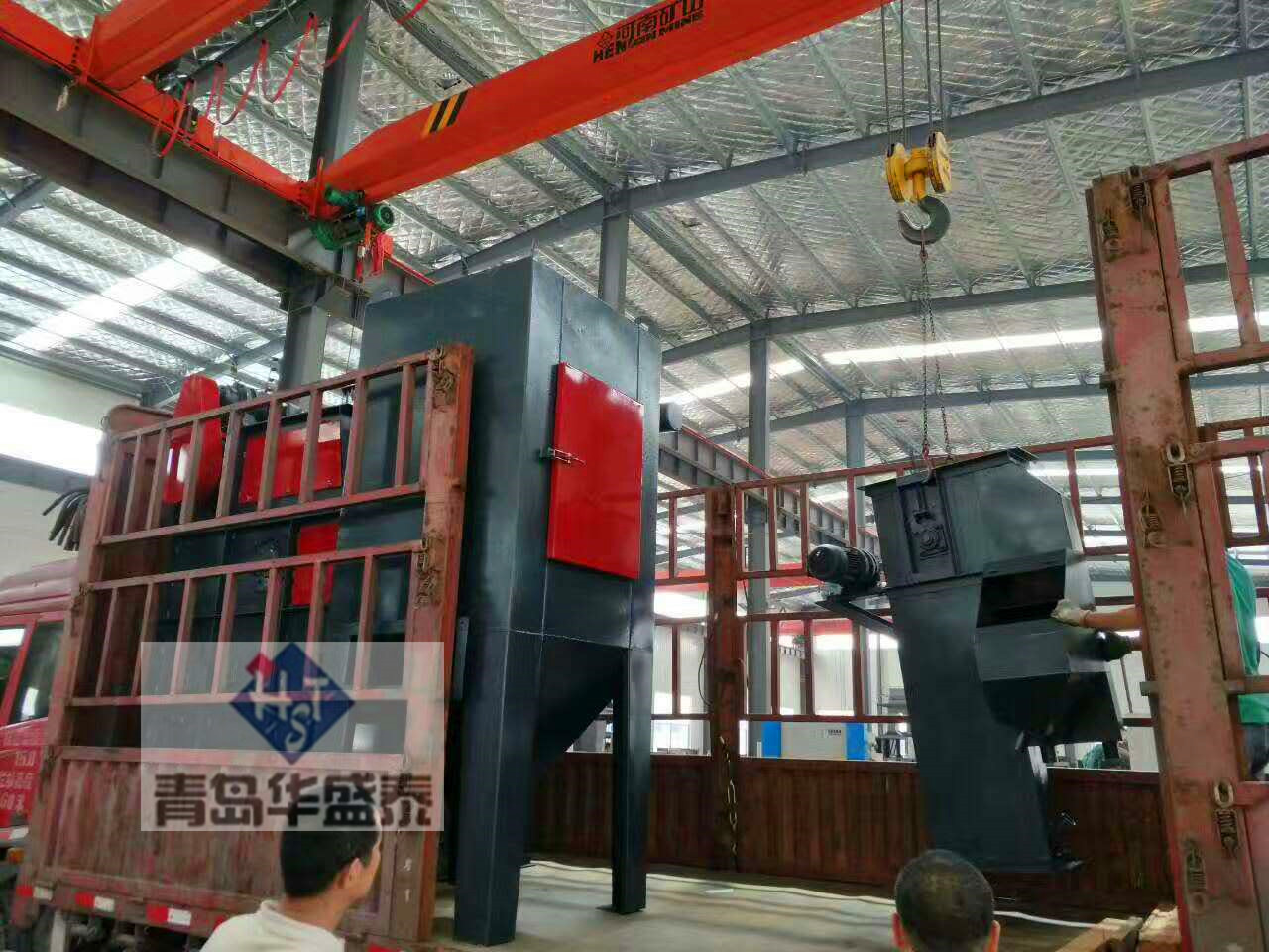 發往山東德州的3210履帶式拋丸機